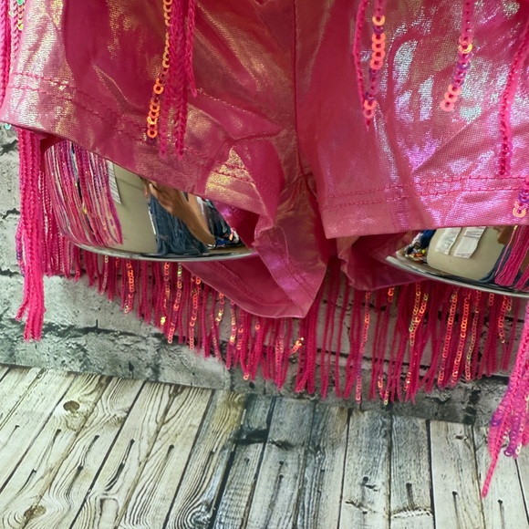 Bear Dance Pink Sequin fringe Romper NEW - Picture 4 of 6